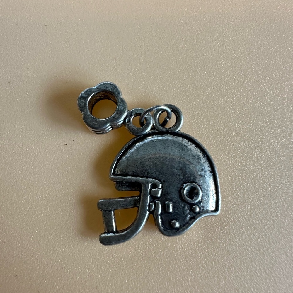 Bundle Only NWT Silver Football Helmet Charm Pendant